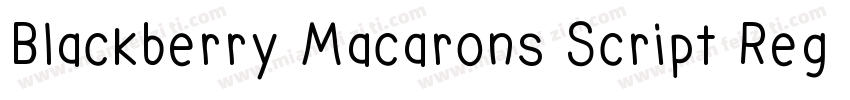 Blackberry Macarons Script Regular字体转换